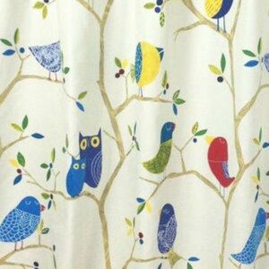Birds and Branches 4 curtain valance panels 56” wide by 26” long. Tab top.